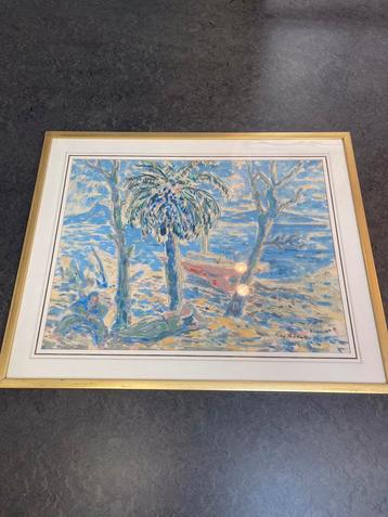 Max Rädeker  Strandgezicht Naves 1956 Aquarel beschikbaar voor biedingen