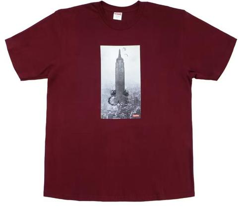 Supreme Mike Kelley Empire State Building Tee medium rood, Kleding | Heren, T-shirts, Nieuw, Maat 48/50 (M), Rood, Ophalen of Verzenden