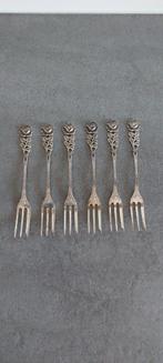 Vintage zilveren taartvorkjes, 6 stuks, Ophalen of Verzenden