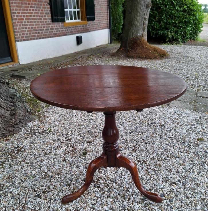 Engelse tilt top tafel, 18e eeuw., Antiek en Kunst, Antiek | Meubels | Tafels, Ophalen