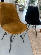 7 Kick Collection Eetkamerstoelen - Okergeel & Zwart, Huis en Inrichting, Stoelen, Zwart, Ophalen of Verzenden, Zo goed als nieuw