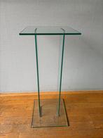 Glazen bijzettafel, Ophalen, Minder dan 55 cm, Vierkant, Modern