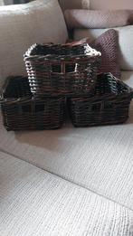 3 mandjes, Huis en Inrichting, Woonaccessoires | Schalen en Manden, Ophalen of Verzenden, Rechthoekig, Riet