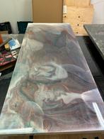 Tafel met epoxy. 140x60, Huis en Inrichting, Tafels | Eettafels, Ophalen, Zo goed als nieuw, Vijf personen of meer, Rechthoekig