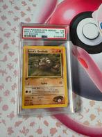 Pokémon Gym Heroes Brock's Geodude 1st Edition PSA 8, Ophalen of Verzenden, Zo goed als nieuw, Losse kaart
