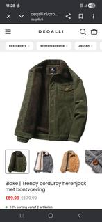 Nieuwe corduroy jas met teddy voering - XL, Kleding | Heren, Ophalen of Verzenden, Groen, Maat 56/58 (XL), Nieuw