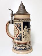 Oude Duitse Bierpul mooi afbeelding Old German beer stein, Antiek en Kunst, Antiek | Keramiek en Aardewerk, Ophalen of Verzenden