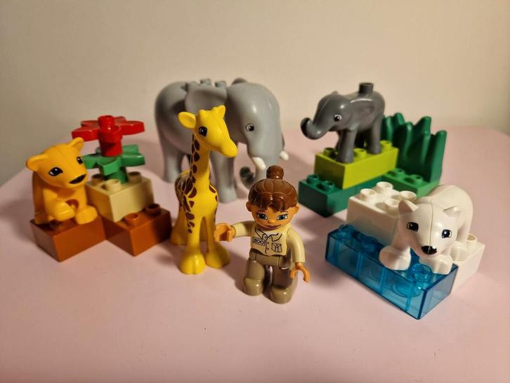 LEGO DUPLO Baby Dierentuin 4962 - Compleet+ Extra Olifant!, Kinderen en Baby's, Speelgoed | Duplo en Lego, Zo goed als nieuw, Duplo