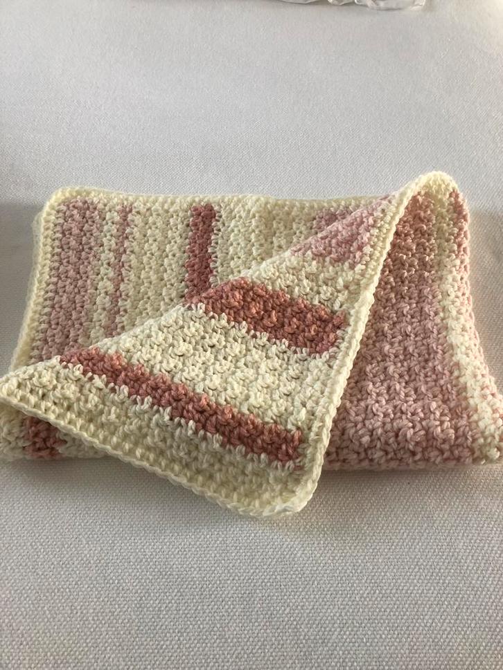 NIEUW! DEKEN SPREI WIKKELDOEK WOL GESTREEPT WIT ROZE WIEG, Kinderen en Baby's, Dekens, Slaapzakjes en Inbakerproducten, Nieuw