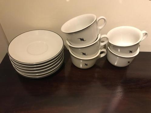 Nespresso 5x Originele Cappuccino witte kopjes en schotels, Huis en Inrichting, Keuken | Servies, Nieuw, Kop(pen) en/of Schotel(s)