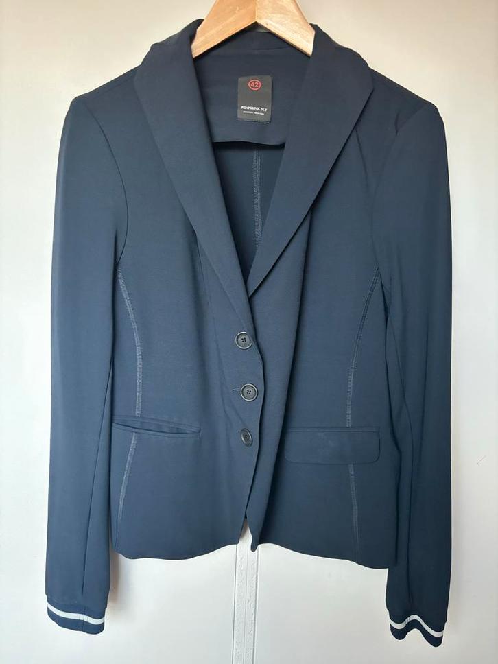 Penn&Ink N.Y. Jasje Maat 42 Blauw, Kleding | Dames, Jasjes, Kostuums en Pakken, Zo goed als nieuw, Jasje, Maat 42/44 (L), Blauw