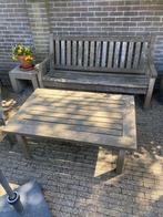 Tuinbank en tafel, Ophalen, Gebruikt, Hout