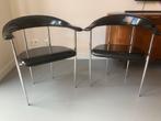 Twee Fasem P40 stoelen - Vegni & Gualtierotti - Jaren ‘80, Ophalen of Verzenden, Zo goed als nieuw, Zwart, Twee