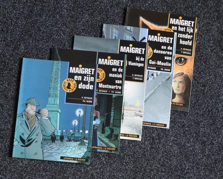 Maigret,  5 stuks stripboeken, Boeken, Stripboeken, Gelezen, Complete serie of reeks, Ophalen of Verzenden