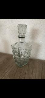 Vintage glazen/ kristallen karaf/ kan/ vaas, Huis en Inrichting, Ophalen of Verzenden, Gebruikt