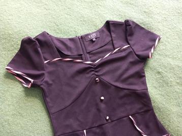 superleuke fifies 50s vintage wiggle dress zwart mt SM fate  beschikbaar voor biedingen