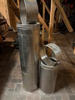 Dubbelwandige rvs kachelpijp 2000 mm openhaard, Ophalen, Overige typen, Zo goed als nieuw, Rvs
