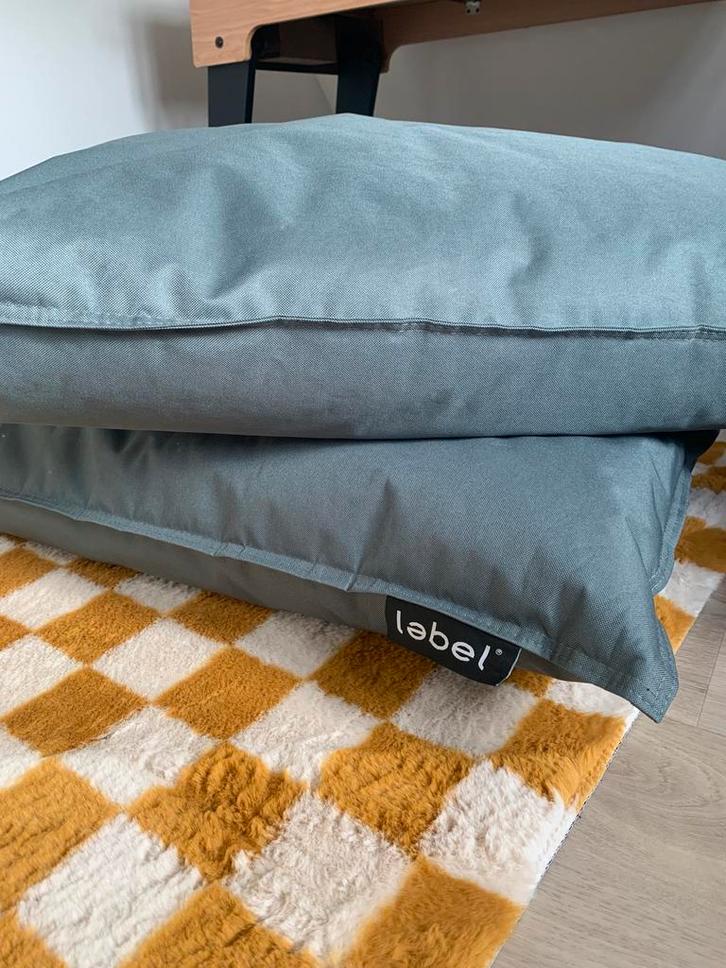 2x zitzak Lebel van Leenbakker in de kleur Agavegroen/blauw, Huis en Inrichting, Zitzakken, Zo goed als nieuw, Blauw, Ophalen