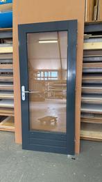Hardhouten deuren 93 x 211,5 met Glas en Sluiting, Doe-het-zelf en Verbouw, Ophalen, Gebruikt, 80 tot 100 cm, Buitendeur