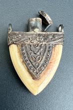 Antieke Victoriaanse Vinaigrette Hanger- Zilver - Been/Ivoor, Ophalen of Verzenden, Zilver, Overige typen