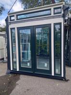 Pui met dubbele deuren en zijlichten, Nieuw, Ophalen of Verzenden, Buitendeur, Glas