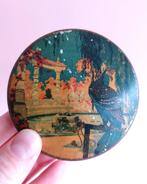 Art Nouveau Frans gelithografeerd macaron blikje doosje Pauw, Ophalen of Verzenden, Gebruikt, Koek(jes), Overige merken