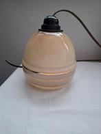 oud glazen hanglamp, Huis en Inrichting, Lampen | Hanglampen, Ophalen of Verzenden, Gebruikt, Glas, Minder dan 50 cm