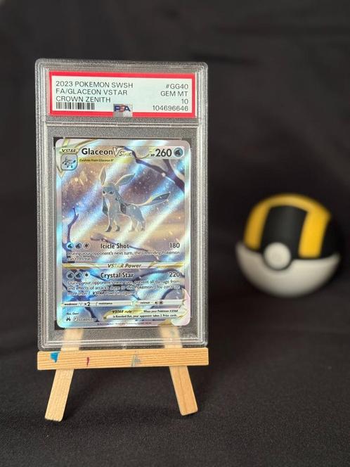 Glaceon VSTAR | PSA 10 | Crown Zenith GG40, Hobby en Vrije tijd, Verzamelkaartspellen | Pokémon, Zo goed als nieuw, Losse kaart