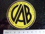 sticker vlaamse automobilistenbond logo VAB pechhulp anwb, Verzenden, Zo goed als nieuw, Bedrijf of Vereniging