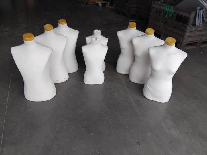 Paspop Buste Torso Man 3x Vrouw 3x Kind 2x etalage, Hobby en Vrije tijd, Naaien en Fournituren, Gebruikt, Paspop, Ophalen