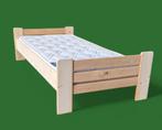 massief houten 1-persoonsbed LARS 90x200 restantparij OP=OP, Ophalen, 85 tot 100 cm, Nieuw, Lattenbodem