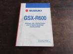 Suzuki GSX-R600 K6 2006 handleiding manual, Ophalen of Verzenden, Suzuki