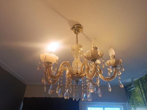 kroonluchter, Huis en Inrichting, Lampen | Kroonluchters, Gebruikt, Glas, Metaal, Ophalen