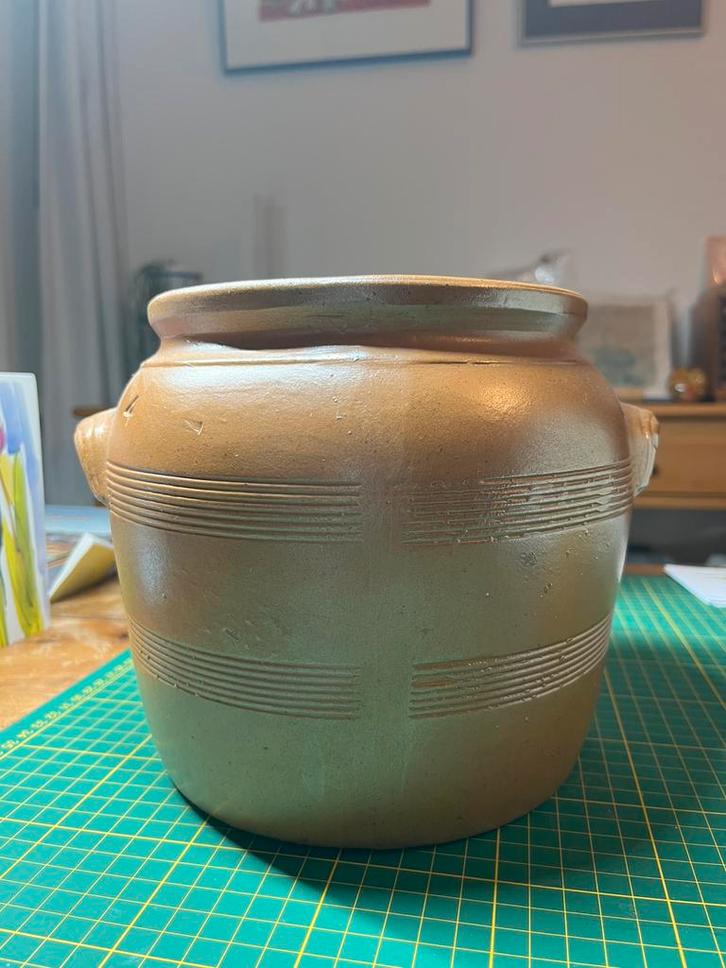 Bruin geglazuurde Franse aardewerk pot, Antiek en Kunst, Antiek | Keramiek en Aardewerk, Ophalen of Verzenden