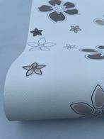 Vliesbehang bloemenprint €5 per rol., Ophalen of Verzenden, 10 tot 25 m², Wit