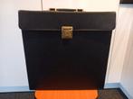 * Vintage vinyl lp platenkoffer zwart fijne kroko (10) *, Verzenden, Gebruikt, Overige instrumenten