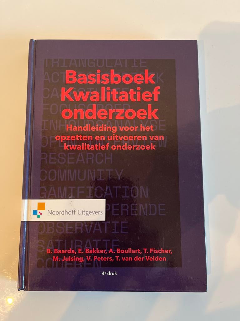 Basisboek Kwalitatief Onderzoek - 4e druk, Boeken, Ophalen of Verzenden, Alpha, Zo goed als nieuw, HBO