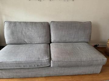 Kivik 3 zits bank Lichtgrijs + hocker voetenbank opbergbak - afbeelding 2