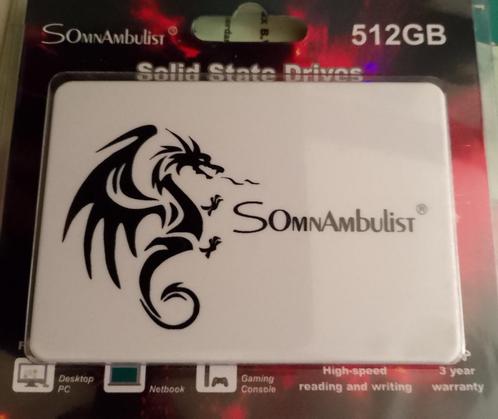 Somnambulist Ssd 512Gb Internal Sata3 Solid State Drive 2.5, Computers en Software, Harde schijven, Nieuw, Desktop, Intern, SSD