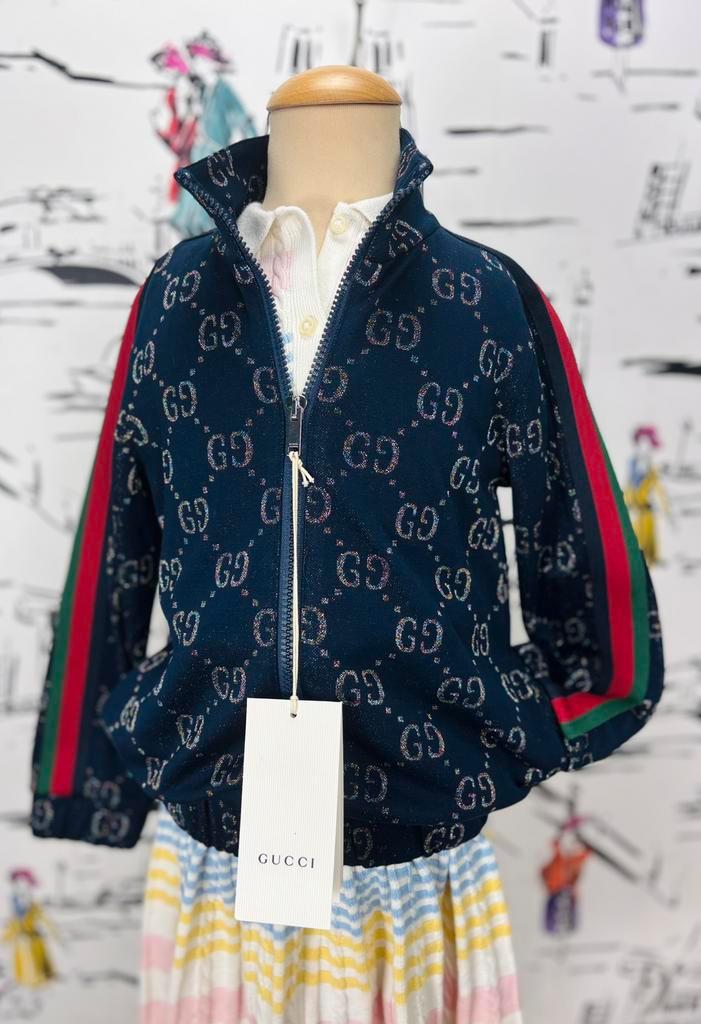 Gucci GG zip up jas met glittertje maat 6 NIEUW, Kinderen en Baby's, Kinderkleding | Maat 116, Nieuw, Jongen of Meisje, Jas, Verzenden