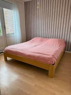 Auping Bed 180x200 met Spiraal Lattenbodem, Ophalen, Gebruikt, Bruin, Tweepersoons