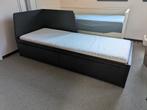 IKEA Flekke Bedbank Zwart - Uitschuifbaar en 2 Lades, Ophalen, Eenpersoons, Zwart, 80 cm
