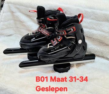 Zandstra verstelbare schaatsen maat 31-34 Geslepen beschikbaar voor biedingen