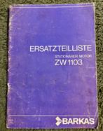 Ersatzteilliste Barkas motor - ZW 1103, Ophalen of Verzenden