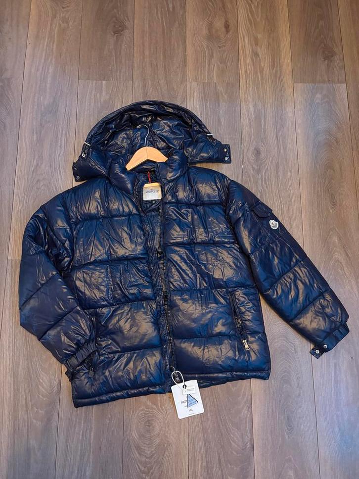 Blauwe Moncler Maya Jas - Maat XL, Kleding | Heren, Jassen | Winter, Zo goed als nieuw, Maat 56/58 (XL), Blauw, Ophalen of Verzenden
