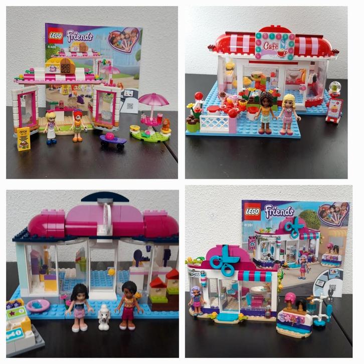 Pakket Lego Friends (4 winkels), Kinderen en Baby's, Speelgoed | Duplo en Lego, Zo goed als nieuw, Lego, Complete set, Ophalen of Verzenden