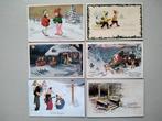 6 oude NIEUWJAARSKAARTEN 1934 - 1943, Verzamelen, Ansichtkaarten | Themakaarten, Ophalen of Verzenden, 1920 tot 1940, Gelopen