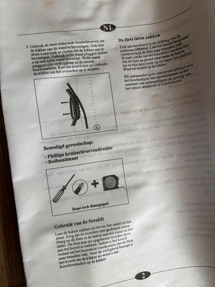 VTOOLS Fietslift - Nieuw in doos, Auto diversen, Fietsendragers, Nieuw, Fietsendrager-accessoire, 1 fiets, Ophalen