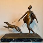 Bronzen sculptuur H. Fugere art nouveau, Ophalen
