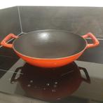 Gietijzeren Wokpan, rood. Nieuw., Ophalen of Verzenden, Nieuw, Gietijzer, Wok